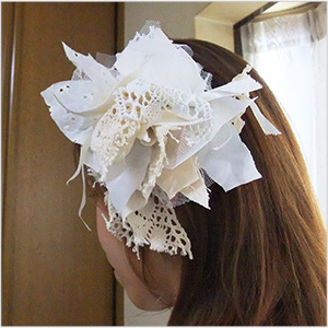 Headband with fully race(White) Sample image